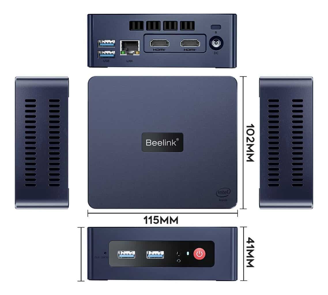 Mini Pc Beelink Mini S 8gb 128gb Win 11 Intel Celeron N5095 - Compralotodo